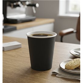 Plastic-Free Paper Cup 9 Oz/250ml "Colors" Yellow Ø8cm (300 Units)