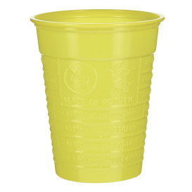 Plastic Cup PS Yellow 200ml Ø7cm (50 Units) 
