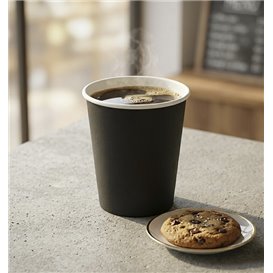 Plastic-Free Paper Cup 9 Oz/250ml "Colors" Yellow Ø8,0cm (300 Units)