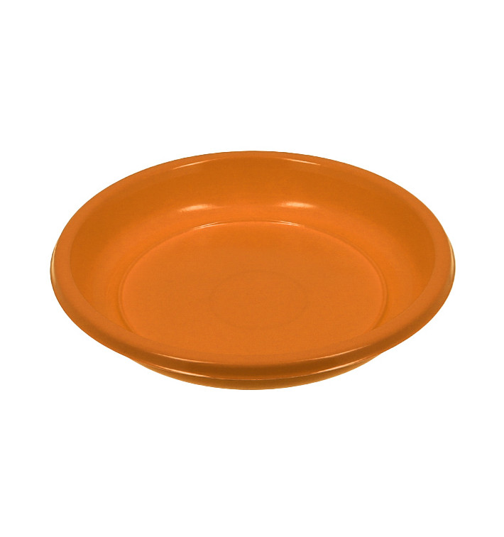 Reusable Plate Deep Economic PS Orange Ø20,5cm (150 Units)