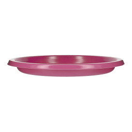 Reusable Plate Flat Economic PS Fuchsia Ø22cm (25 Units) 