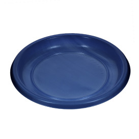 Reusable Plate Flat Economic PS Dark Blue Ø22cm (200 Units)