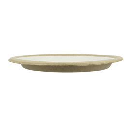 Biodegradable Bagasse Plate White Ø17,5cm (120 Units)