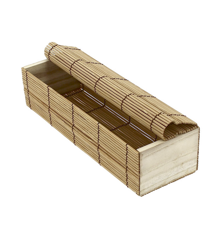 Bamboo Sushi Container 23x8x6cm (24 Units)