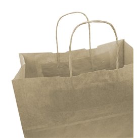 Paper Bag with Handles Kraft Brown 80g/m² 30+18x29cm (200 Units)