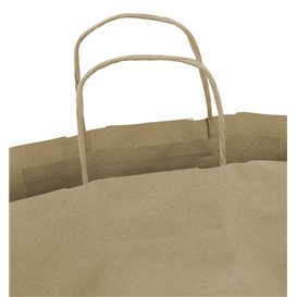 Paper Bag with Handles Kraft Brown 100g/m² 44+15x46cm (200 Units)