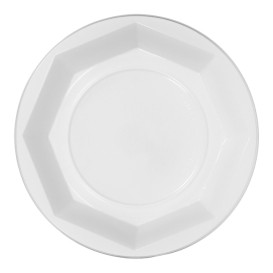 Reusable Plate Deep Economic PS White Ø22cm (25 Units) 