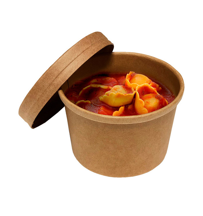 Kraft cardboard tubs for soups