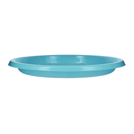 Reusable Plate Flat Economic PS Turquoise Ø22cm (200 Units)