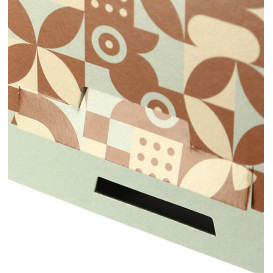 Box for Chocolates and Sweets Mint Chocolate 19,5x13,5x5,3cm (600 Units)