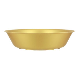Reusable Plate Durable PP Mineral Gold Ø18cm (6 Units)