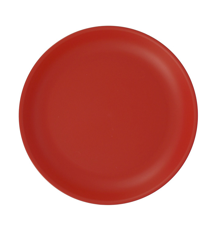 Reusable Plate Durable PP Mineral Red Ø21cm (54 Units)