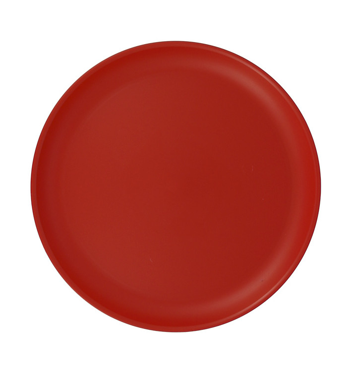 Reusable Plate Durable PP Mineral Red Ø27,5cm (54 Units)