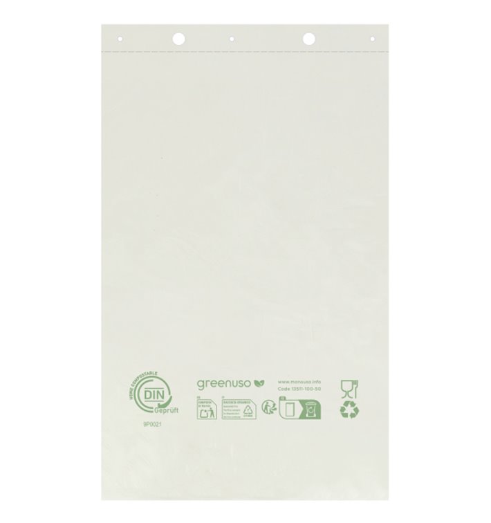 Plastic Bag Home Compost “Be Eco!” 16x24cm (100 Units)