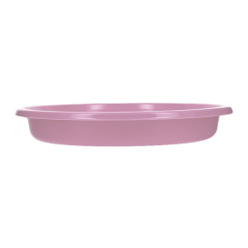 Reusable Plate Deep Economic PS Pink Ø20,5cm (25 Units) 