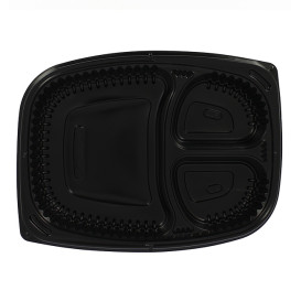 Plastic Container PP Rectangular Shape 3C 1250ml 25,5x18,9x4,5cm (40 Units) 