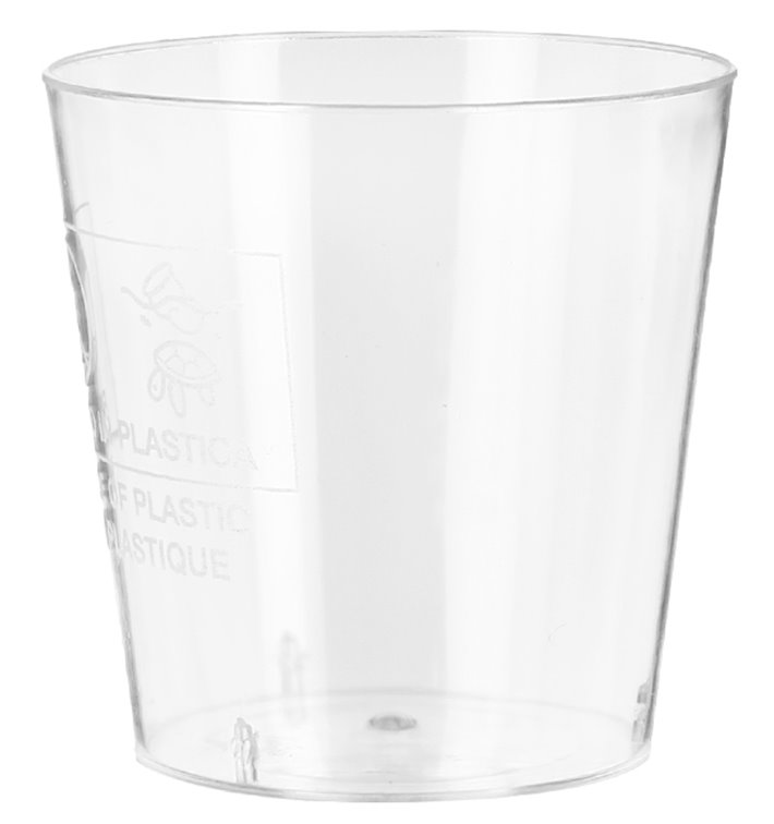 Plastic Shot PS "Moon" Clear 40ml (50 Units) 