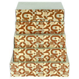 Box for Sweets Mint Chocolate 19,5x13,5x5,3cm (600 Units)