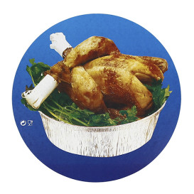 Paper Lid for Roast Chicken Round Shape 1900ml (500 Units)