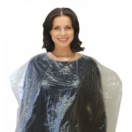 Disposable Plastic Dye Cape PE 83x110cm Clear (1.000 Units)
