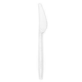 Reusable Plastic PS Knife Transparent 18cm (20 Units)