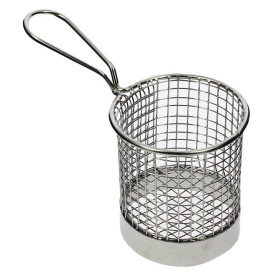 Serving Mini Fryer Container Steel 9,3x8,5cm (1 Unit) 