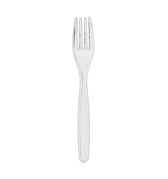 Reusable Fork PS "Diamant" Transparent 180mm (100 Units)