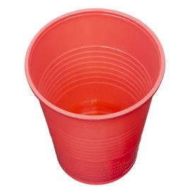 Plastic Cup PS Red 200ml Ø7cm (50 Units) 
