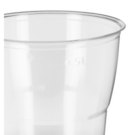 Reusable PS Cup "Diamant" Crystal 600ml Ø9,4cm (25 Units) 