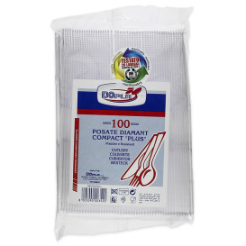 Reusable Knife PS "Diamant" Transparent 180mm (100 Units)