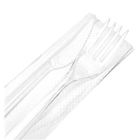 Cutlery Set Reusable PS 2 Pieces + Napkin (250 Units)