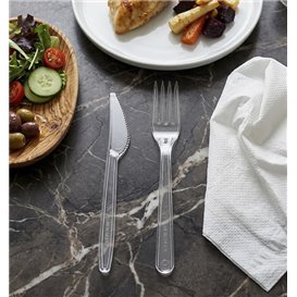 Cutlery Set Reusable PS 2 Pieces + Napkin (25 Units)