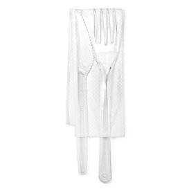 Cutlery Set Reusable PS 2 Pieces + Napkin (25 Units)