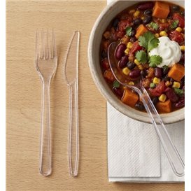 Cutlery Set Reusable PS 3 Pieces + Napkin (250 Units)