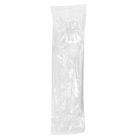 Cutlery Set Reusable PS 4 Pieces + Napkin (25 Units)