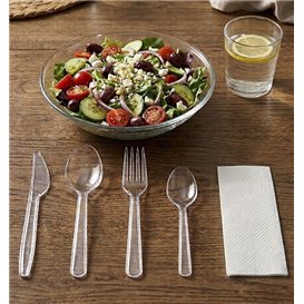 Cutlery Set Reusable PS 4 Pieces + Napkin (250 Units)