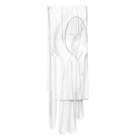 Cutlery Set Reusable PS 4 Pieces + Napkin (250 Units)