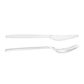 Cutlery Set Reusable PS 2 Pieces + Napkin (25 Units)