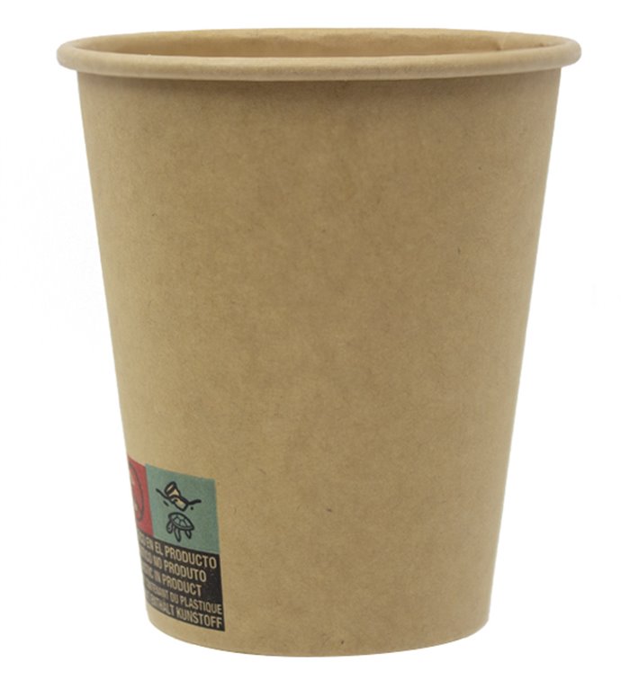 Paper Cup 9 Oz/280ml Kraft-Kraft Ø8,1cm (50 Units) 