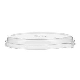 Plastic Lid RPET for Oval Sugarcane Tray Ecologic Clear 710 and 940 ml (50 Units) 
