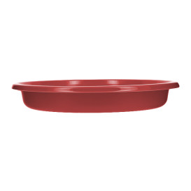 Reusable Plate Deep Economic PS Red Ø20,5cm (25 Units) 