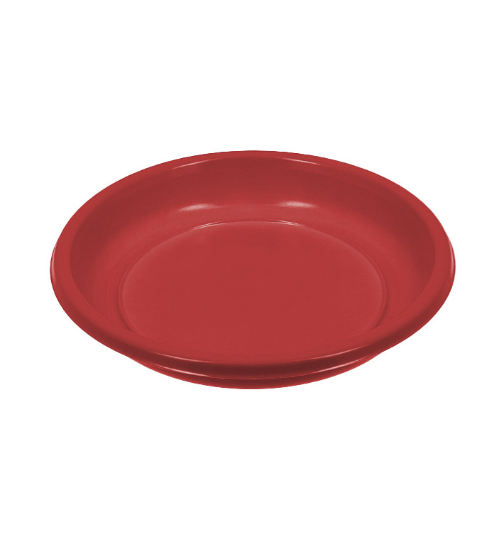 Reusable Plate Deep Economic PS Red Ø20,5cm (150 Units)
