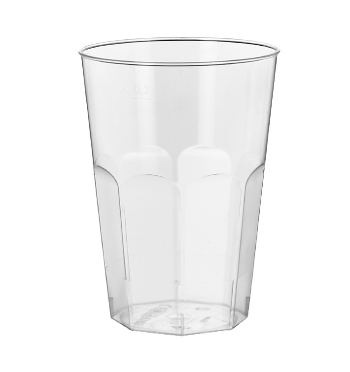 Plastic Cup PS Crystal "Deco" Clear 200 ml (500 Units)