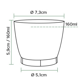 Plastic Cup PS Injection Moulding "Cool Cup" 160 ml (500 Units)