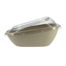 Sugarcane Container with Lid 750ml 19x19x8cm (15 Units) 