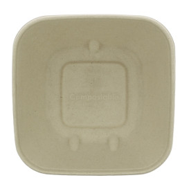 Sugarcane Container with Lid 750ml 19x19x8cm (15 Units) 