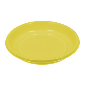 Reusable Plate Deep Economic PS Yellow Ø20,5cm (25 Units) 