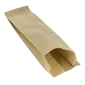Paper Baguette Bag Grease-Proof Opened Kraft 9+5x32cm (250 Units)  