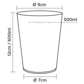 Plastic Pint Glass PP Injection Moulding 600 ml (450 Units)