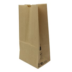 Paper Bag without Handle Kraft Brown 45g/m² 12+8x24cm (1.000 Units)